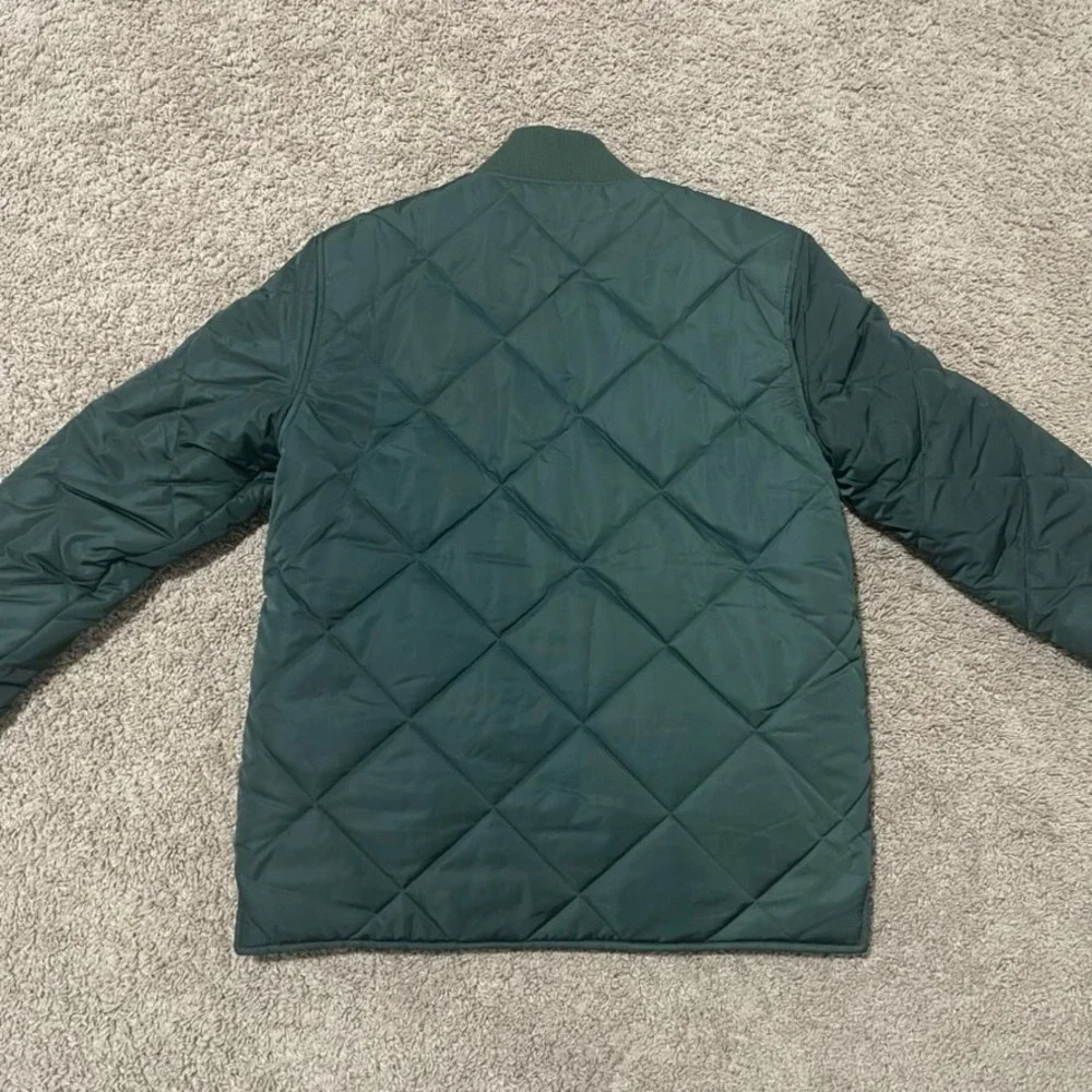 Robert Graham Jacket Men Small Green Reversible Bomber Quilted Military Full Zip
